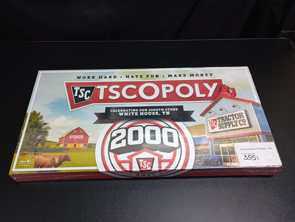 Tractor Supply Co Monopoly (TSCOPOLY) 2000th Store Opening Anniversary Edition!